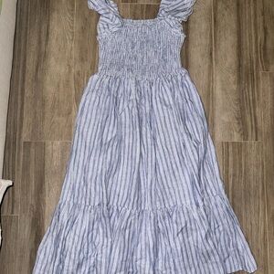Blue Striped Kids Dress